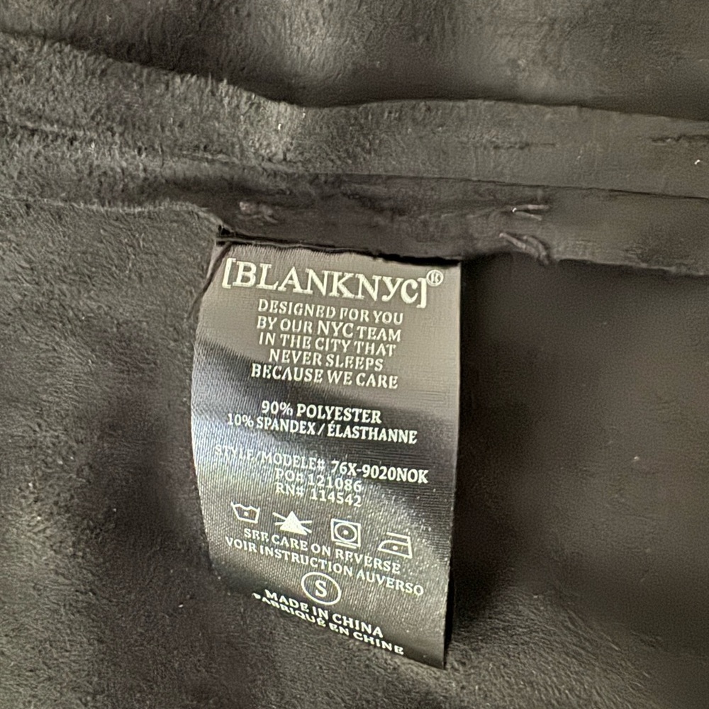 NWT BLANKNYC Faux Suede Drape front Jacket small - Picture 13 of 14